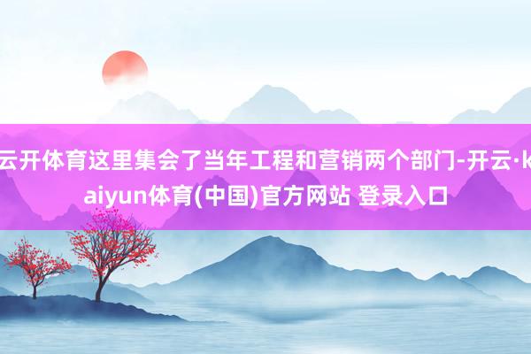 云开体育这里集会了当年工程和营销两个部门-开云·kaiyun体育(中国)官方网站 登录入口
