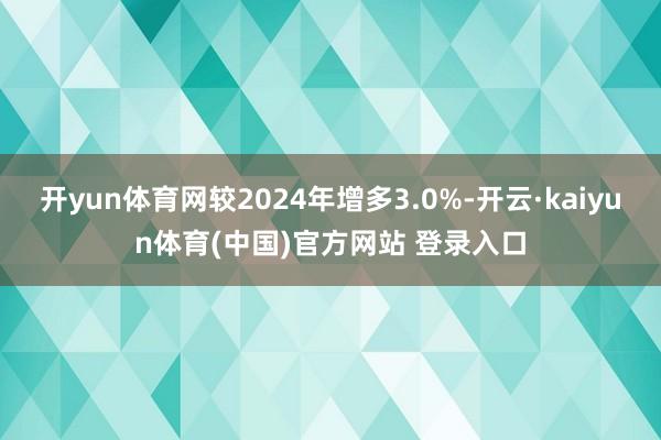 开yun体育网较2024年增多3.0%-开云·kaiyun体育(中国)官方网站 登录入口